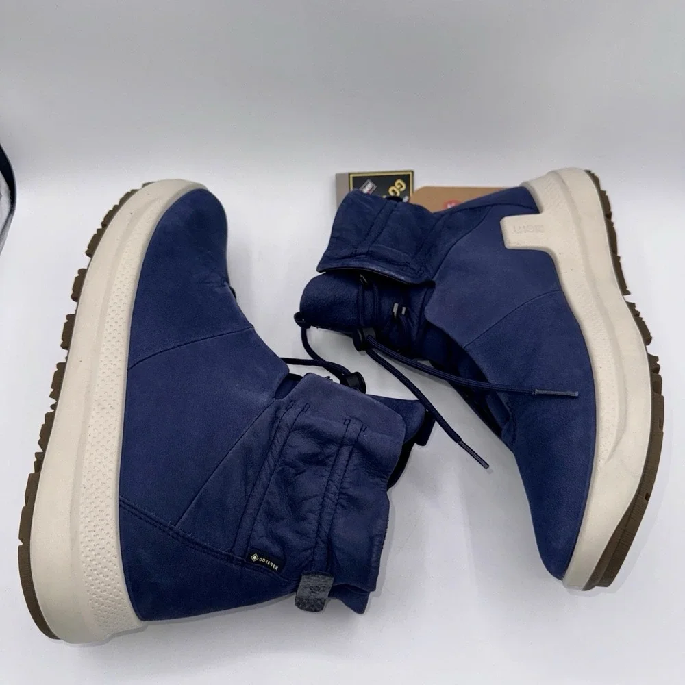 ECCO Solice Boots Women's Size 10 EU 41 Blue Waterproof‎ Leather